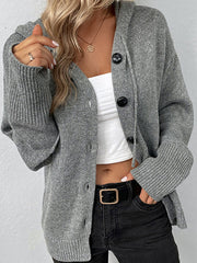 Solid Color Hooded Single Breasted Cross Border Sweater Coats