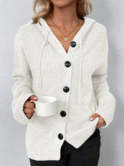 Solid Color Hooded Single Breasted Cross Border Sweater Coats