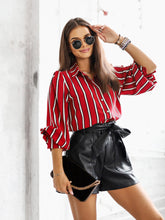Striped Long Sleeve Loose Comfortable Casual Blouse