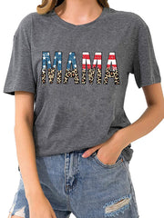 Print Cheetah Graphic Tees Short Sleeve T-Shirt