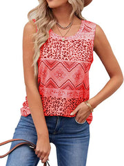 Stylish and Comfortable Printed Casual Ethnic Sleeveless T-Shirt