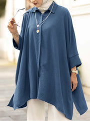 Solid Color Fashionable Casual Loose Blouse
