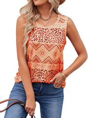 Stylish and Comfortable Printed Casual Ethnic Sleeveless T-Shirt