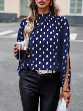 Loose Stand Collar Elegant Commuting Long Sleeved Blouse