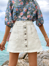 Hem Button Down Midi Jeans Mini Dress