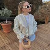 Cream Sequin Jacket