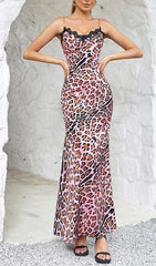 SPAGHETTI STRAP STRIPE MAXI DRESS IN PINK