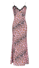 SPAGHETTI STRAP STRIPE MAXI DRESS IN PINK