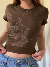 Vintage Hand Printed Floral Tee
