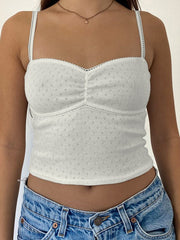 Vintage Lace Trim Crop Cami Top