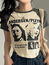 Vintage Print Crop Top