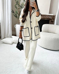 4Pcs Outfits Sets Edge Decorated Jackets & Casual Pants (Free Shipping)