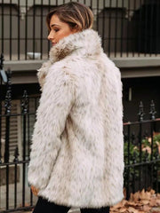 Simple Solid Colors Faux Fur Coat Outwears