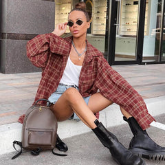 Print Bishop Sleeve Pointed Collar Shirt - Burgundy