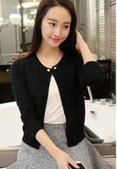 Solid Color One button Women's Cashmere Cardigan Sweater