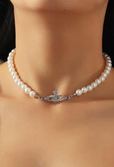 Planet Pearl Necklace