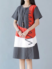 Casual Graphic Print Fall Crew Neck Fashion Maxi Dress