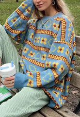 Vintage Floral Jumper Sweater