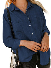 Casual Versatile Loose Long Sleeve Blouse