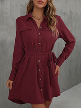 Commuter Lapel Lace Solid Mini Dress