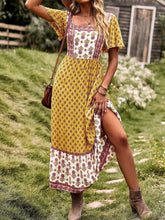 Short Sleeved Bohemian Casual Midi Dress