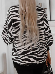 Loose Large Print Long Sleeve Hoodie
