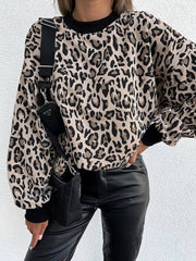 Loose Large Print Long Sleeve Hoodie