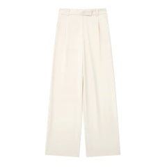 Light Beige Low Rise Trouser Pants