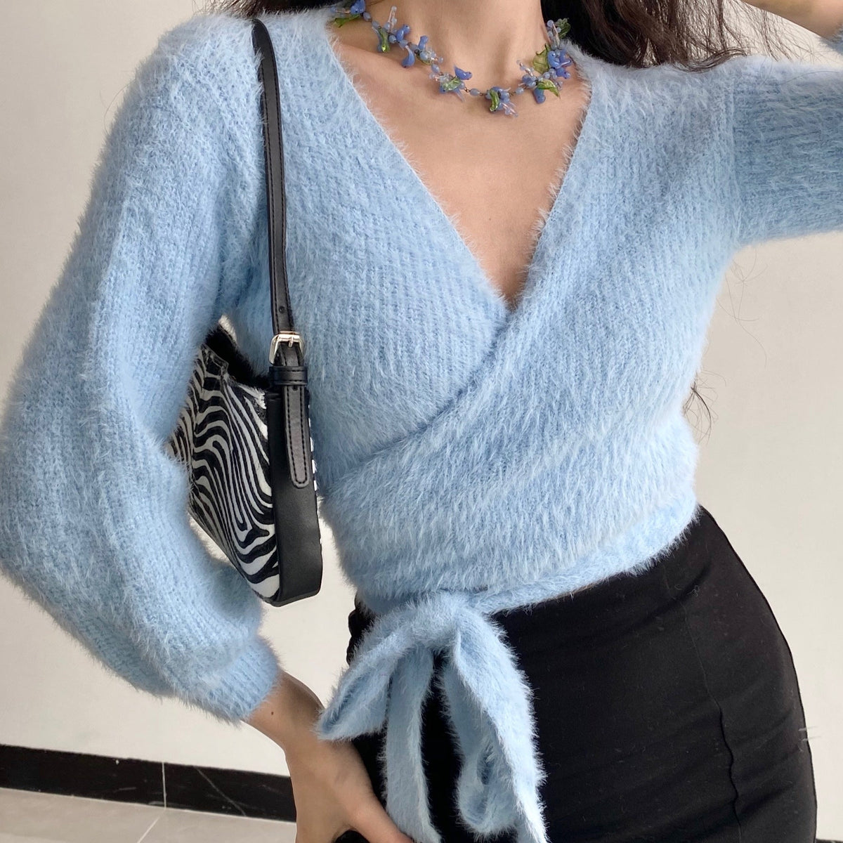Willow Plush Cross Wrap Top