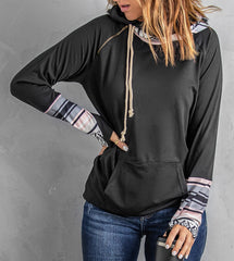 Colorblock Long Sleeve Pocketed Hoodie