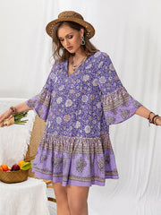 Embrace Your Feminine Style with Floral Flounce Ruffle Hem Dress
