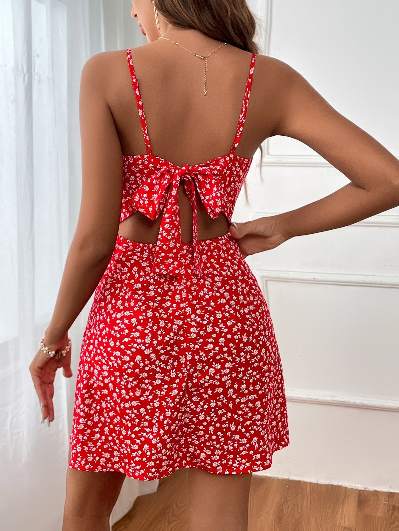 Ditsy Floral Print Cami Dress: Vacation Ready for Spring Break