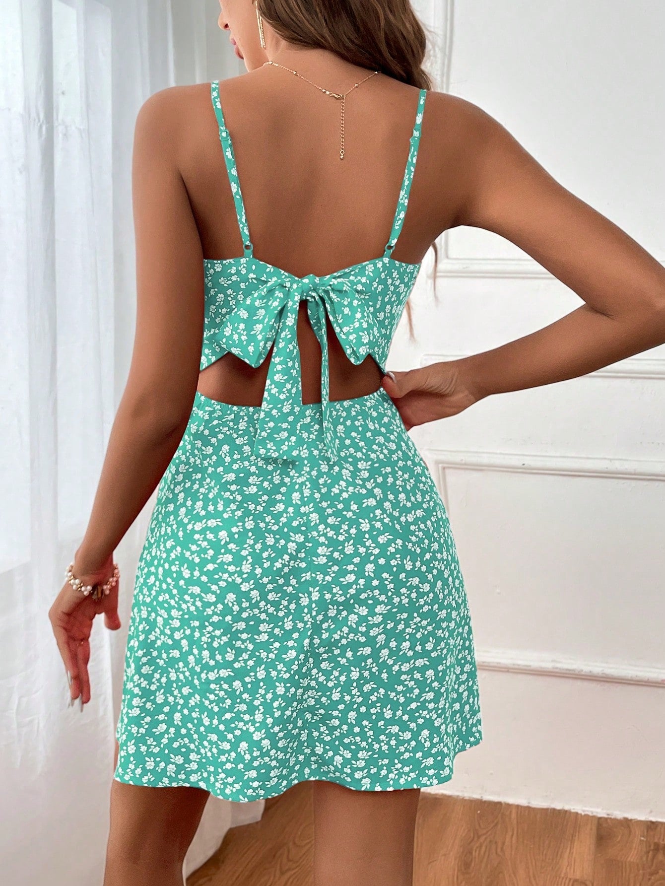 Ditsy Floral Print Cami Dress: Vacation Ready for Spring Break