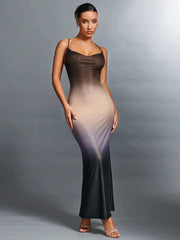 Radiant Holiday Glamour: Christmas Party Dress with Open Back