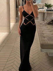 Backless Beauty: The Cut-Out Solid Bodycon Cami Dress for Party & Vacation