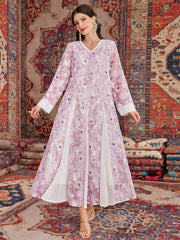 V-Neck Floral Print Dress: Embrace Spring in Style