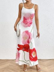 Summer Bloom: Floral Printed Spaghetti Strap Dress