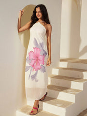 Women's Dress: A Stylish Choice with Flower Placement Print