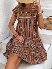 Stay Stylish This Summer with our Vintage Printed Holiday Dress