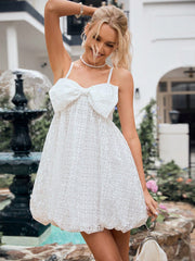 Summer Sweet Floral Fantasy Dress: Embroidered Mesh & Bow Detail