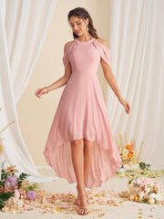 Graceful Elegance: Belle Off-Shoulder Bridesmaid Dress