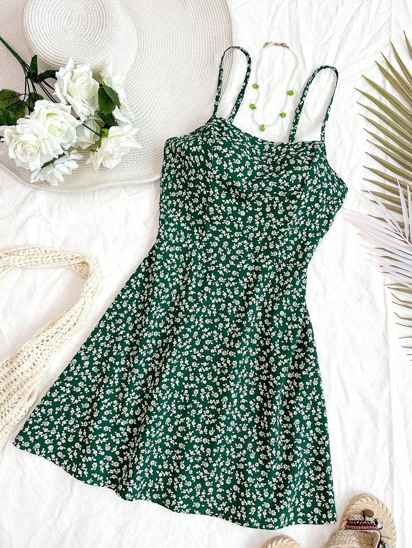 Ditsy Floral Print Cami Dress: Vacation Ready for Spring Break