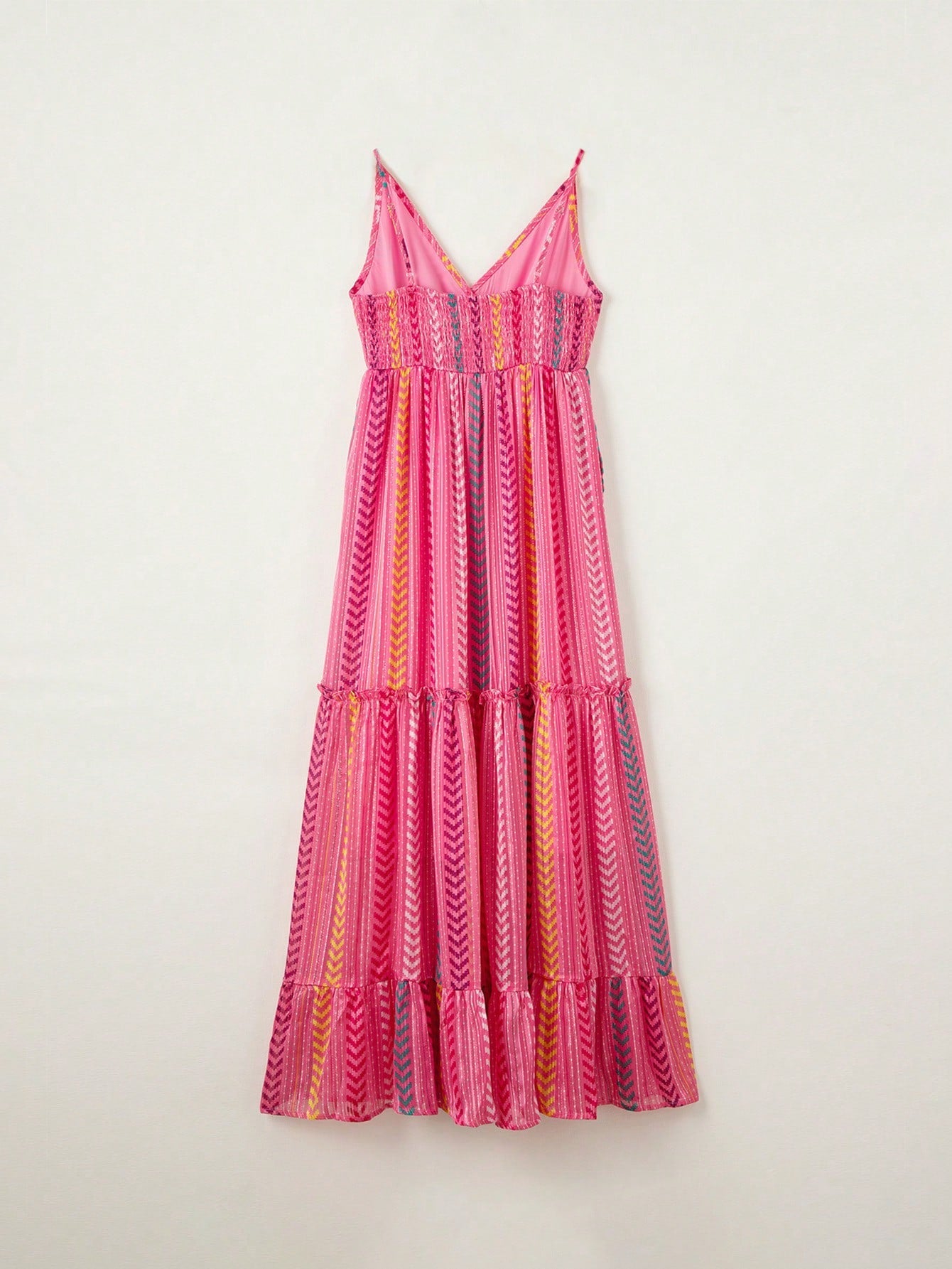 Geometric Country Charm Ruffle Halter Dress - Embrace Your Cowgirl Chic