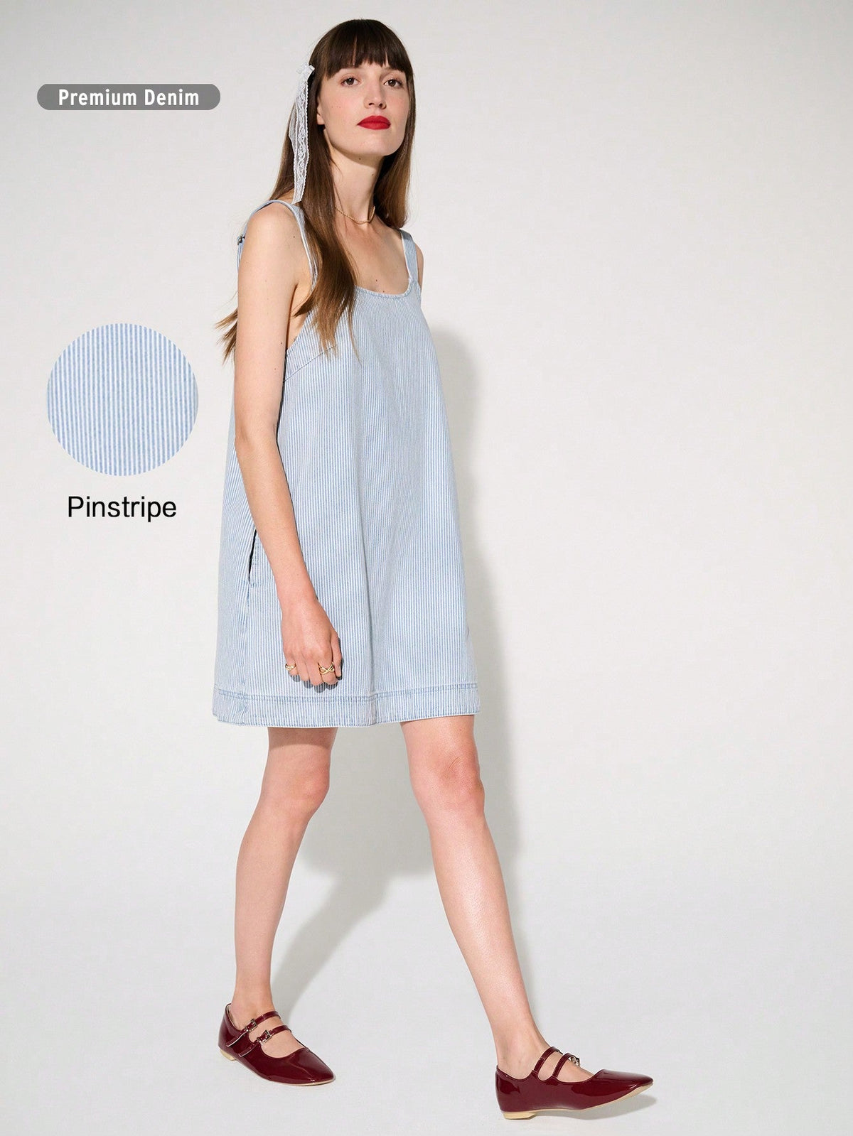 Effortless Summer Chic: Non-Stretch Denim Tank Mini Dress