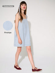 Effortless Summer Chic: Non-Stretch Denim Tank Mini Dress
