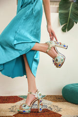 Palais Rhinestone-Embellished Block-Heels