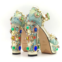 Palais Rhinestone-Embellished Block-Heels