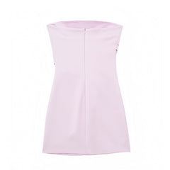 Light Pink Bodycon Ruched Strapless Mini Dress