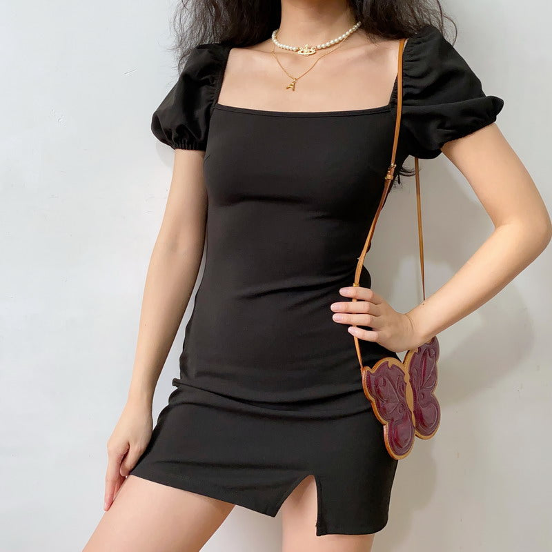 Paris Scene Mini Dress // Black ~ HANDMADE
