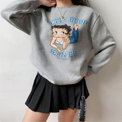 Miss Betty Crewneck ~ HANDMADE // Grey